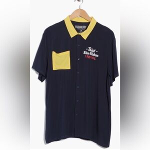 Pabst blue ribbon button up camp shirt